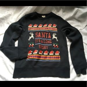 Navy Blue Santa sweatshirt